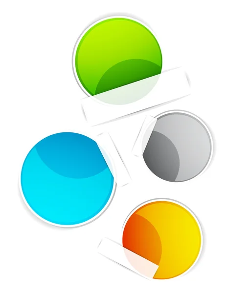 Etiquetas de color vectorial — Vector de stock