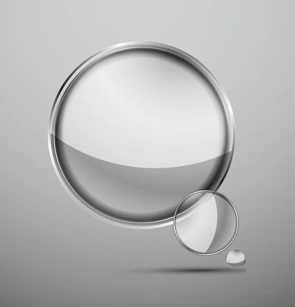 Glass speech bubble — Stock Vector