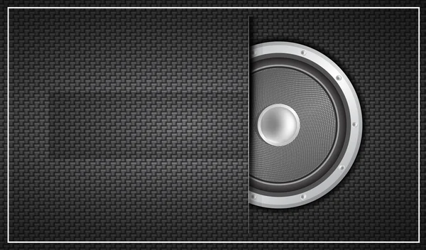 Black loudspeaker business card — Stock Vector