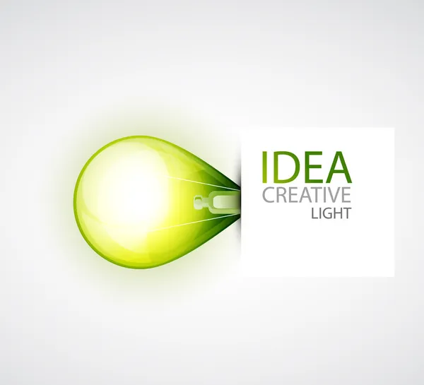 Ampoule verte concept d'environnement — Image vectorielle