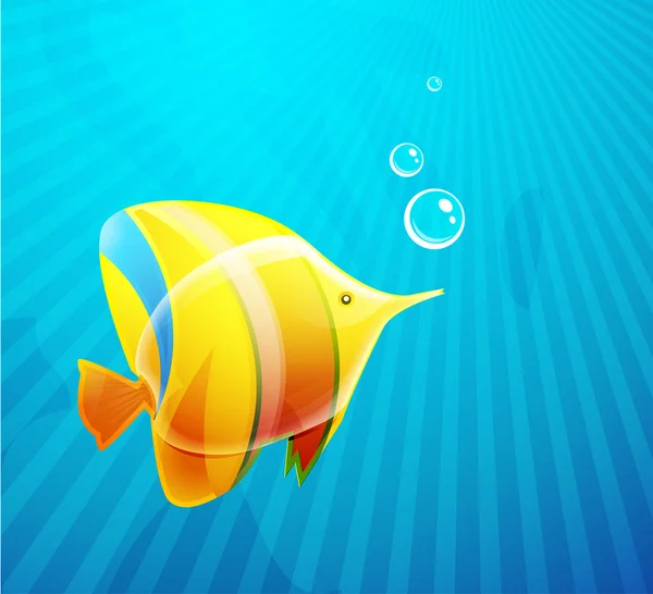 stock vector Tropical fish in water