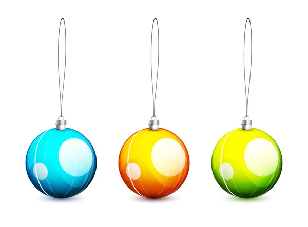 Цветные векторные рождественские шары — стоковый вектор