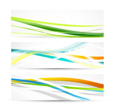 Vector abstract lines banners clipart