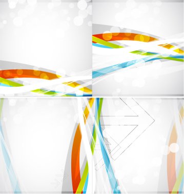 Abstract colored lines vector brochure clipart