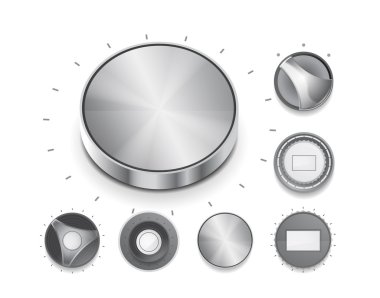 Vector volume switch knob clipart