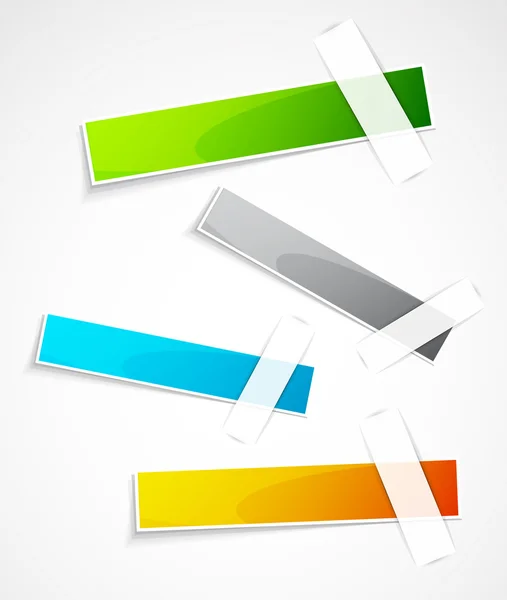 Vektorové barevné štítky — Stockový vektor