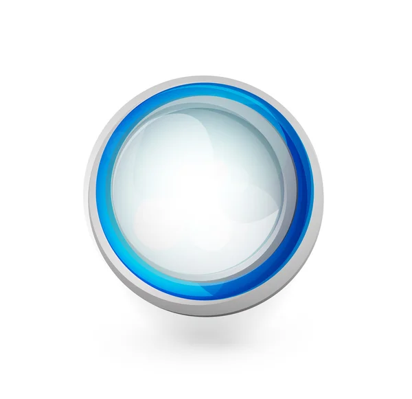 Abstract glass button — Stock Vector
