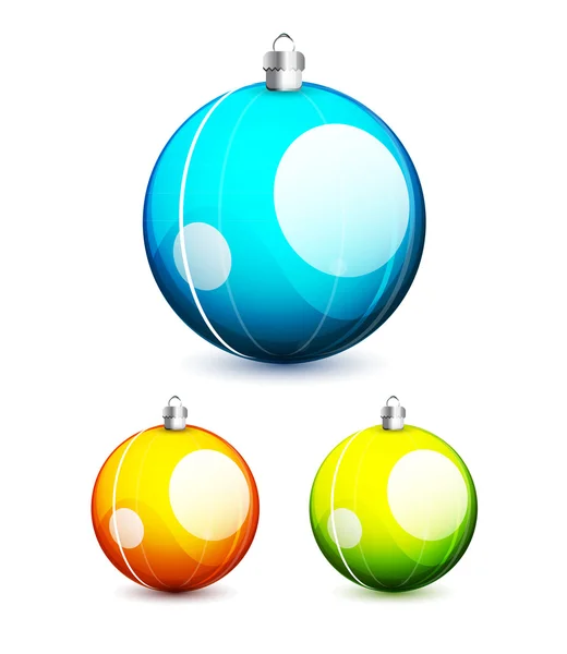 Блестящие рождественские шары — стоковый вектор