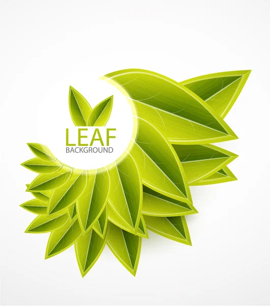 Vector abstract summer leaf background — Stock Vector