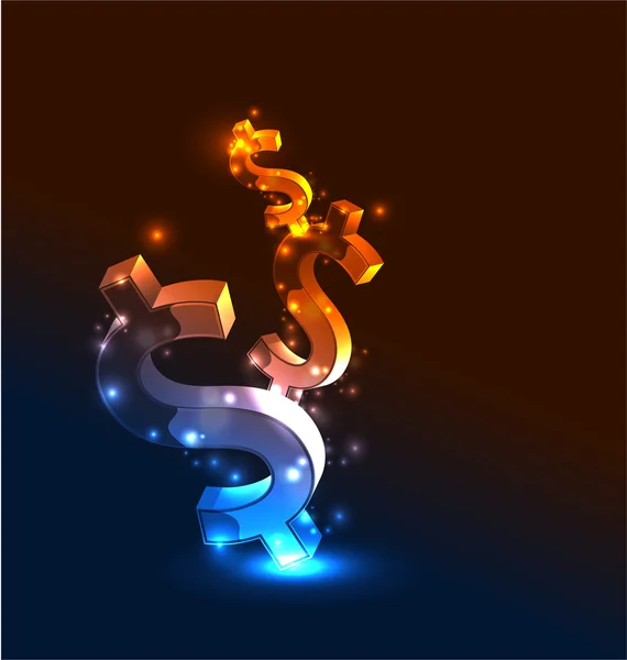 stock vector Vector abstract glowing money concept background