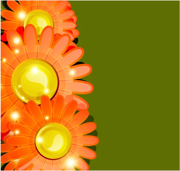 Fleurs vectorielles brillantes — Image vectorielle