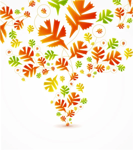 Vector abstract autumn leaf background — Stock Vector