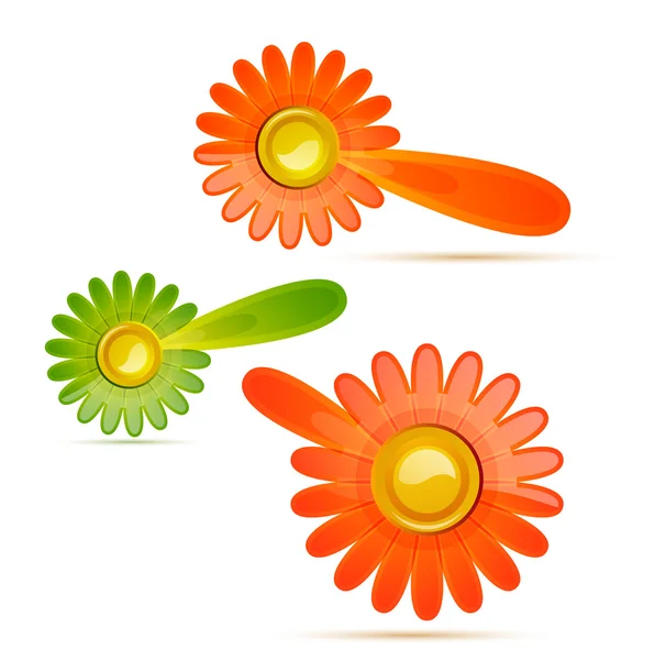 Vector flores brillantes — Vector de stock