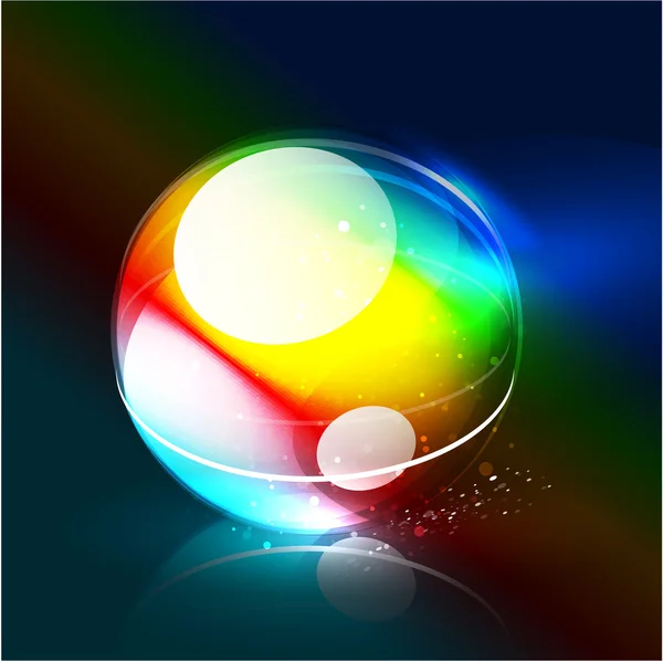 光沢のある球のカラフルなベクトルの背景 — ストックベクタ