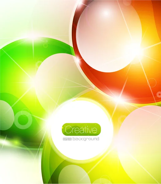 Vector glossy sphere colorful background — Stock Vector