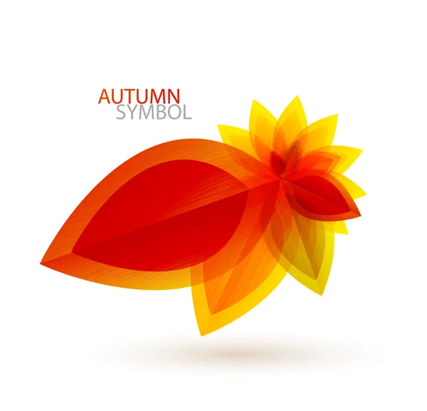 Vector abstracto otoño hoja fondo — Vector de stock