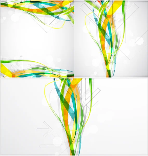 Abstrakte farbige Linien Vektor Broschüre — Stockvektor