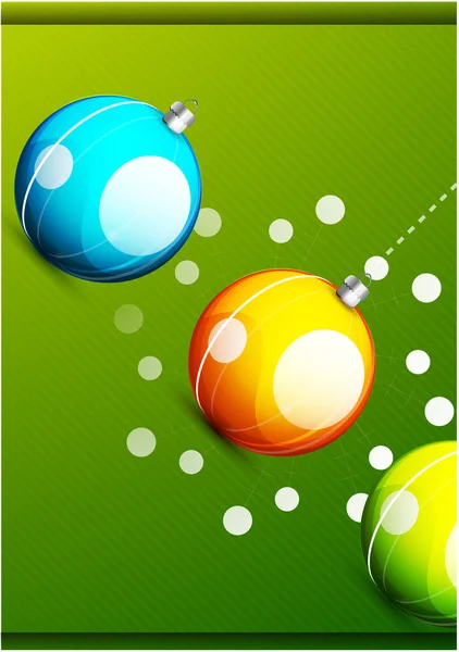 Shiny christmas balls — Stock Vector