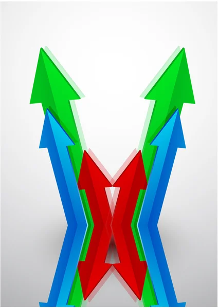 Abstrakte rote und grüne Linien Vektorhintergrund — Stockvektor