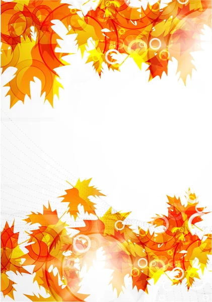 Vetor abstrato outono folha fundo —  Vetores de Stock