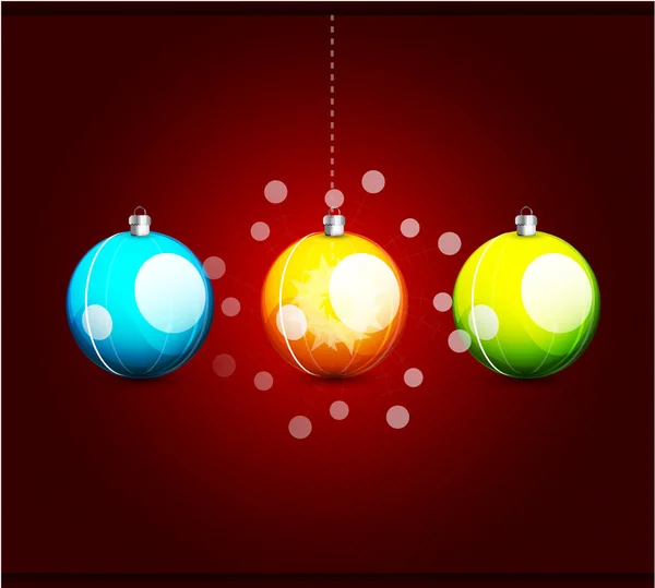 闪亮的圣诞球 — 图库矢量图片