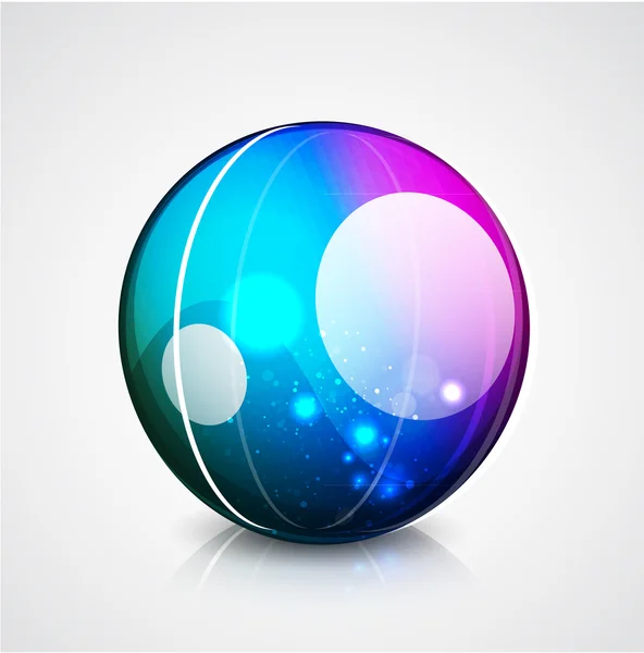 Vector brillante esfera colorido fondo — Vector de stock