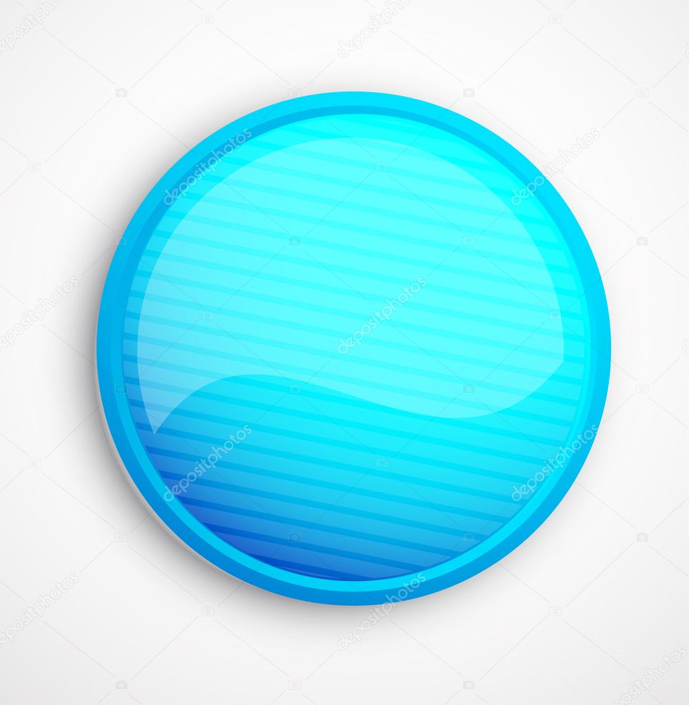 Blue vector abstract glossy button