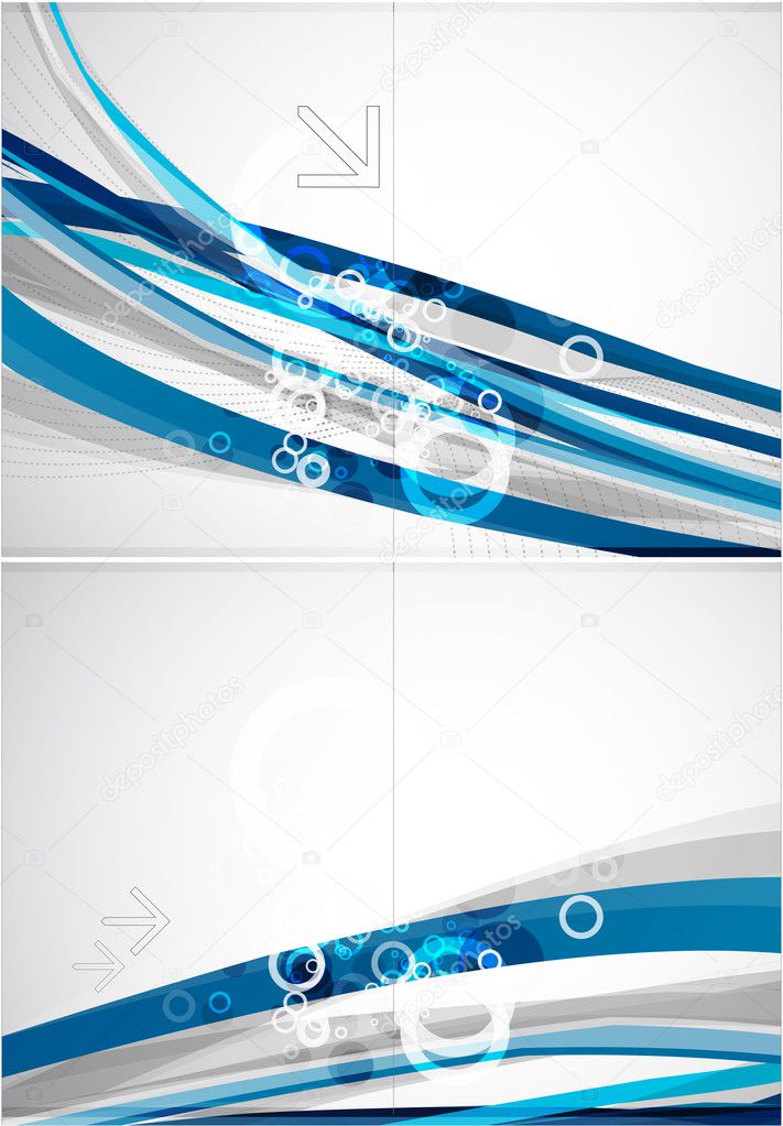 Abstract blue lines vector brochure