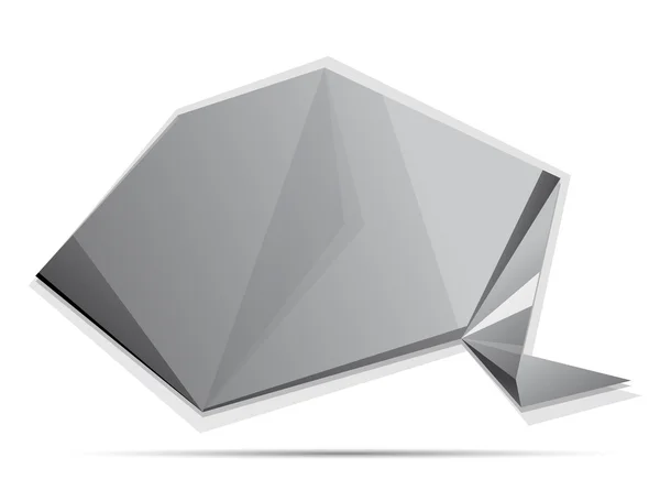 Realistische Origame-Sprechblase — Stockvektor