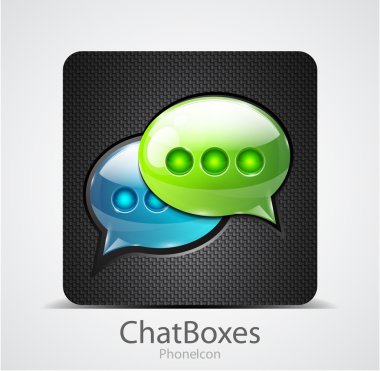 Vector chat boxes phone icon clipart