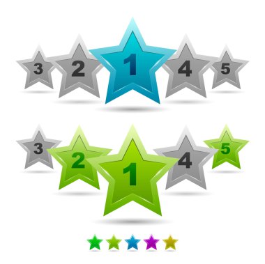 Star rating vector icons clipart