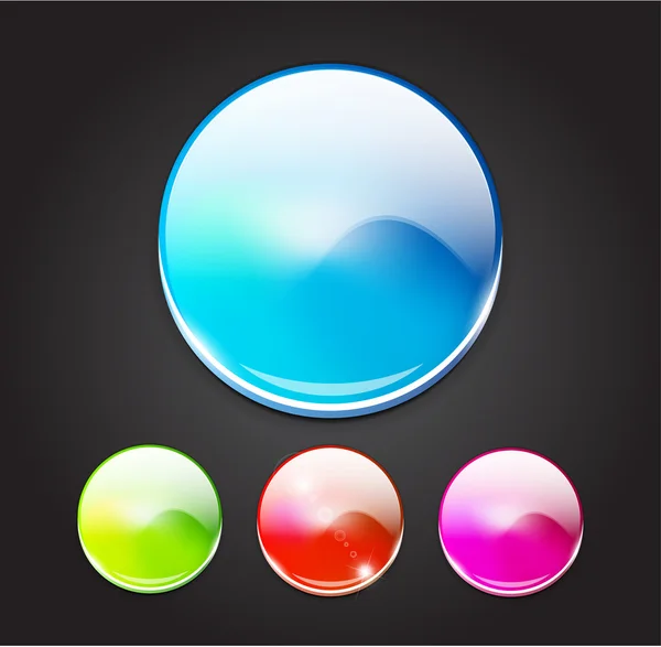 Цветные размытые кнопки — стоковый вектор
