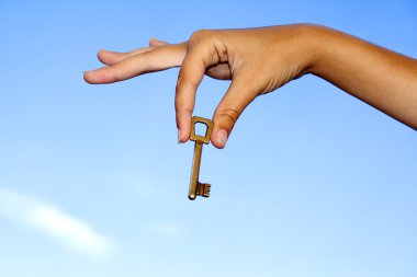 Hand with key clipart