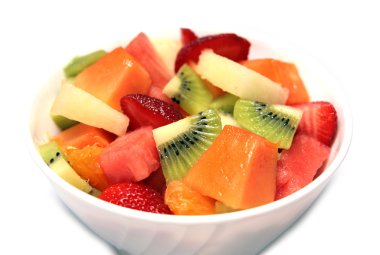 Fresh Fruit Salad in the bowl clipart