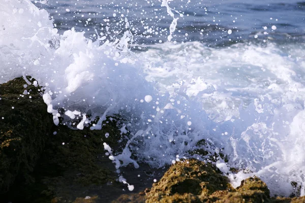 Oceánu vlny havárie na skály — Stock fotografie