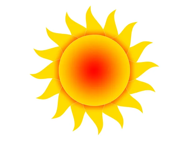 Żółto czerwone słońce — Zdjęcie stockowe