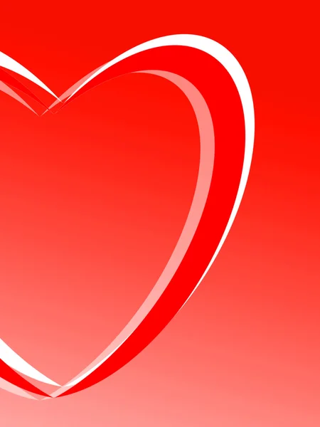 Red-and-white heart — Stock Photo, Image