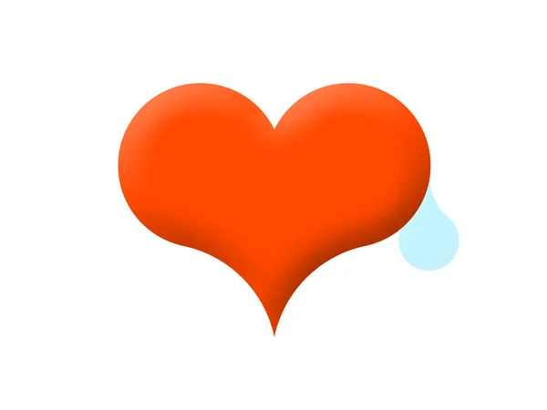 Heart and tears — Stock Photo, Image