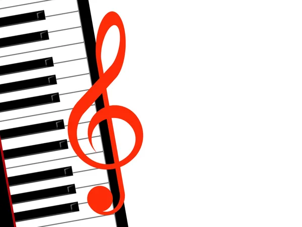 高音部記号とピアノ — ストック写真