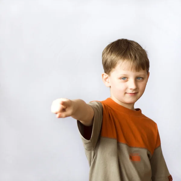 The boy isolated on white — Stock Photo, Image