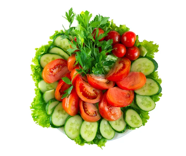Grönsaker på tallriken Stockbild