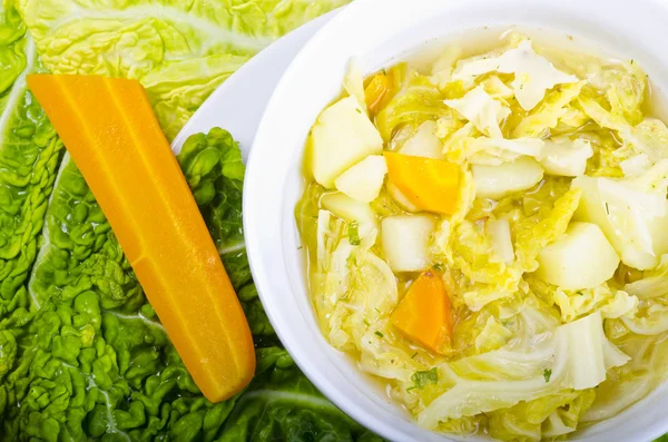 Parzybroda-Savoy cabbage soup — Stock Photo, Image
