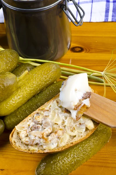 Polish garlic cucumbers — Stock Photo, Image