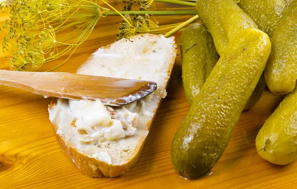 Polish garlic cucumbers — Stock Photo, Image