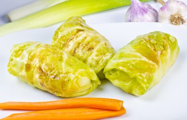 Golombki - Polish stuffed cabbage leaves. clipart