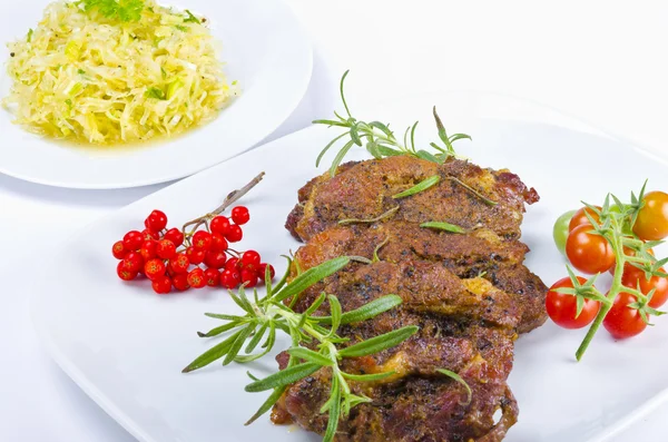 Grilled cervical chop with herbs — Stock Photo, Image