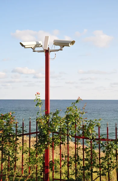 Kameraüberwachung am Strand. — Stockfoto