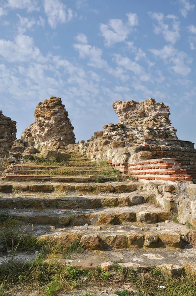 stock image The ruins of the fortress wall.