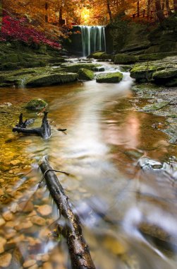 Autumnal waterfall clipart