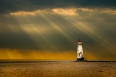 Talacre lighthouse after the storm clipart